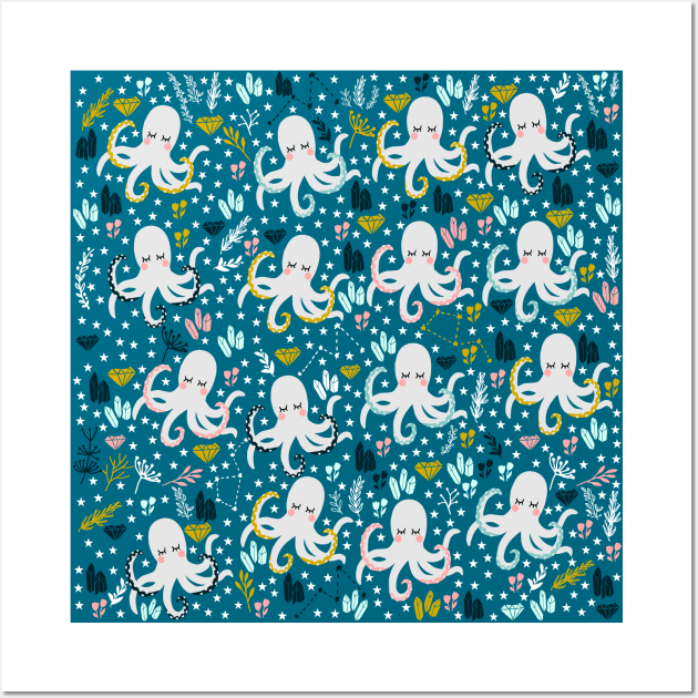 Cute Octopus Wall Art by kapotka